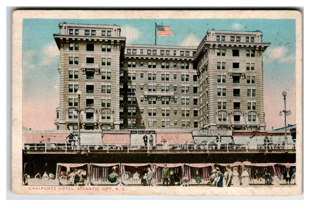 Chalfonte Hotel Atlantic City NJ 1919 Postcard National Post Card Co.